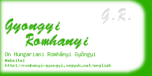 gyongyi romhanyi business card