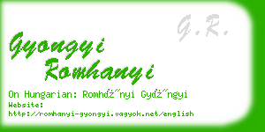 gyongyi romhanyi business card